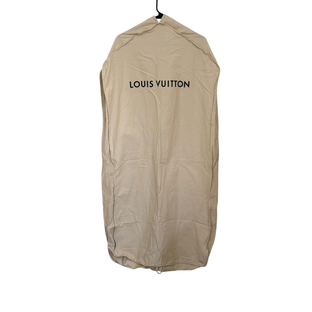 Louis Vuitton Beige Garment Suit Dress Travel Storage Dust Cover Bag  Zip